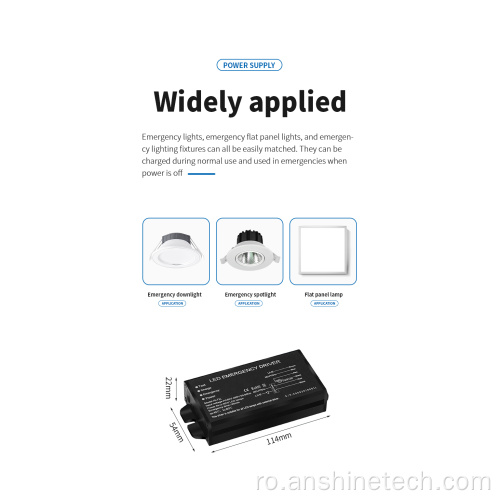 Driver de rezervă LED de urgență